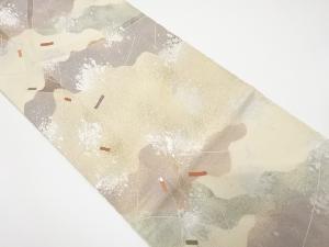 アンティーク　道長取に抽象模様織出し袋帯（材料）